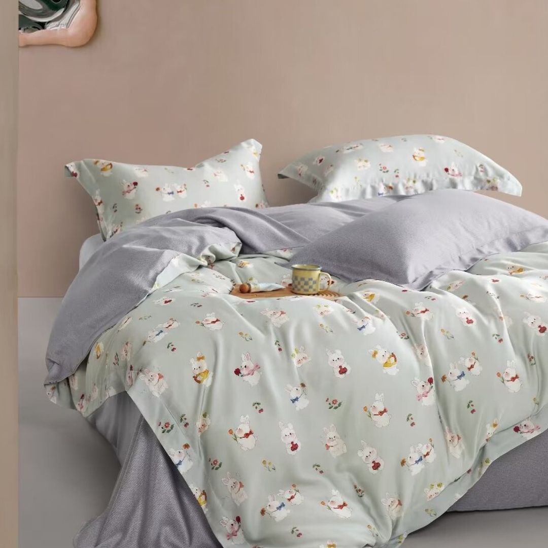 100% Tencel 1900TC Fitted Sheet Set -R232617